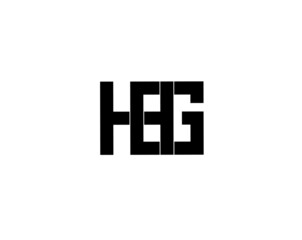 hg gh g h initial letter logo isolated on white background