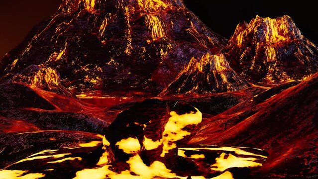 molten magma Monster Dancing, Hip Hop Dancing, isolated, 3d render