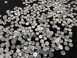 Buttons for clothes. Collection spare clothes buttons. Sewing buttons. Buttons background.