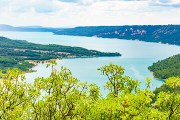 Fototapeta na wymiar Lake Sainte Croix in Verdon Gorge, France
