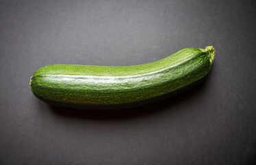 Zucchini isolated on a black background