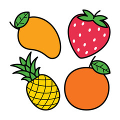 fruits in flat design style