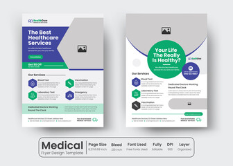 Medical Healthcare Flyer Template A4 Size