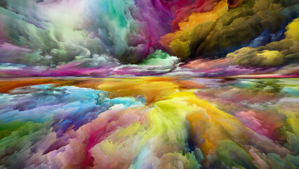 Obraz na płótnie Canvas Colorful Land and Sky