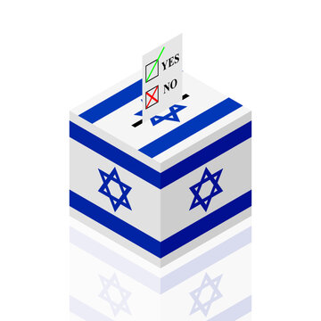 israel ballot box. vector illustration	