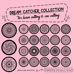 dream catcher collection for laser cutting
