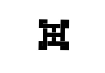 Obraz premium hh h initial letter logo isolated on white background