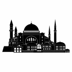 Fototapeta premium Turkey building icon set, Turkey building vector set sign symbol