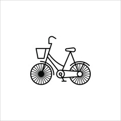 Fototapeta na wymiar Bicycle icon on white background. Vector illustration. eps 10