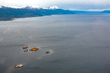 Bellissimo Paesaggio che riprende la costa della  Patagonia (Argentina)