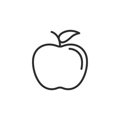 Apple thin line icon. Linear symbol. Vector illustration..