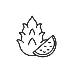 Dragon fruit thin line icon. Linear symbol. Vector illustration..