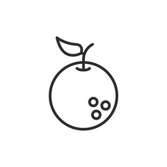 Orange thin line icon. Linear symbol. Vector illustration..