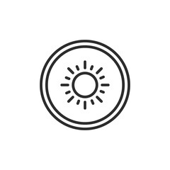 Kiwi thin line icon. Linear symbol. Vector illustration..
