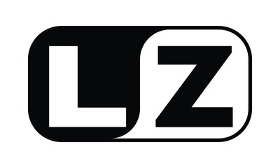 LZ rectangular shape logo design vector template | monogram logo | abstract logo | wordmark logo | lettermark logo | business logo | brand logo | flat logo. - obrazy, fototapety, plakaty