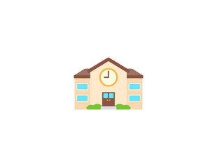 School vector flat emoticon. Isolated School illustration. Elementary School icon