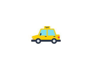 Taxi vector flat emoticon. Isolated Taxi illustration. Taxi icon