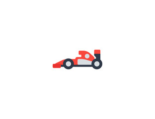 Racing Car vector flat emoticon. Isolated Race Car illustration. Racing Car icon