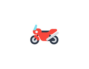 Fototapeta premium Motorcycle vector flat emoticon. Isolated Motorbike illustration. Motorcycle icon
