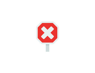 Stop Sign vector flat emoticon. Isolated Stop Sign illustration. Stop Sign icon
