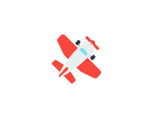 Small Airplane vector flat emoticon. Isolated  Small Plane illustration. Small Airplane icon