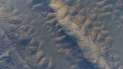 realistic surface of an alien planet, view from the surface of an exo-planet	
