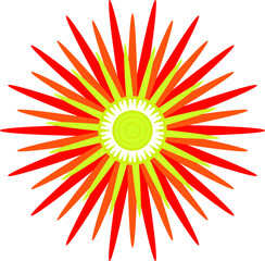 A bright shining star. Vector file.