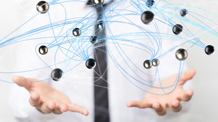 conference Digital Network and data concept 3d