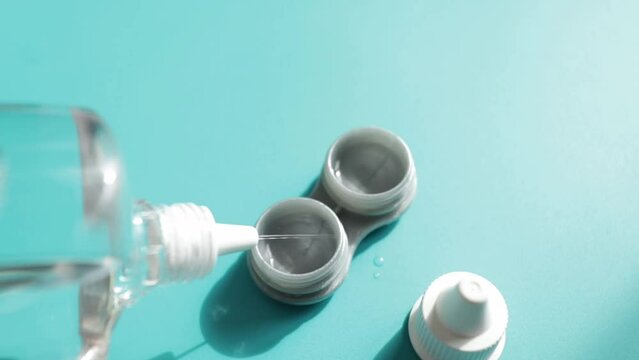 contact lenses cleaning, storage and rinsing of hydrogel and rigid contact lenses