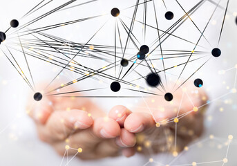 conference Digital Network and data concept 3d