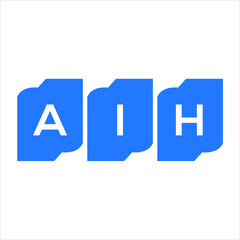 Fototapeta premium AIH letter logo design on WHITE background. AIH creative initials letter logo concept. AIH letter design.