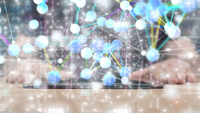 conference Digital Network and data concept 3d