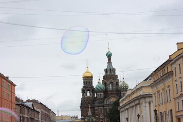 Fototapeta na wymiar A cathedral in Saint Petersburg