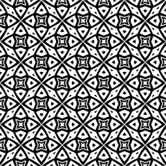 Fototapeta premium Seamless vector pattern in geometric ornamental style. black and white pattern.Design element for prints, backgrounds, template, web pages and textile pattern. Geometric art.