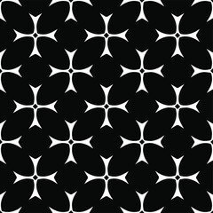Naklejka premium Seamless vector pattern in geometric ornamental style. black and white pattern.Design element for prints, backgrounds, template, web pages and textile pattern. Geometric art.