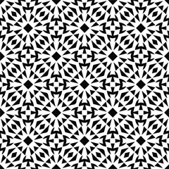 Seamless vector pattern in geometric ornamental style. black and white pattern.Design element for prints, backgrounds, template, web pages and textile pattern. Geometric art.