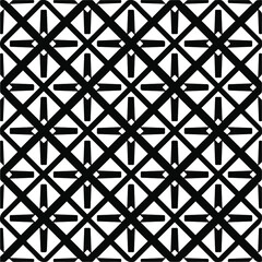 Seamless vector pattern in geometric ornamental style. black and white pattern.Design element for prints, backgrounds, template, web pages and textile pattern. Geometric art.