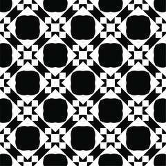 Seamless vector pattern in geometric ornamental style. black and white pattern.Design element for prints, backgrounds, template, web pages and textile pattern. Geometric art.