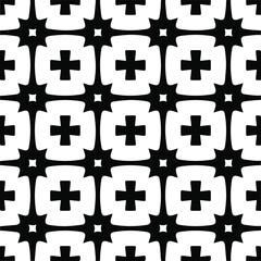 Seamless vector pattern in geometric ornamental style. black and white pattern.Design element for prints, backgrounds, template, web pages and textile pattern. Geometric art.
