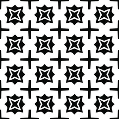Seamless vector pattern in geometric ornamental style. black and white pattern.Design element for prints, backgrounds, template, web pages and textile pattern. Geometric art.