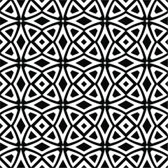 Seamless vector pattern in geometric ornamental style. black and white pattern.Design element for prints, backgrounds, template, web pages and textile pattern. Geometric art.