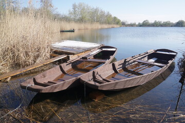 Anlgerboote / Nachen am See