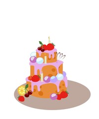 Art & Illustration, Torte, Happy Birthday,Cake