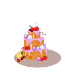 Art & Illustration, Torte, Happy Birthday,Cake