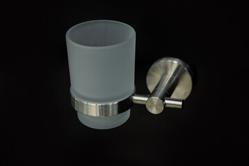 Glass Cup for toothbrushes with holder