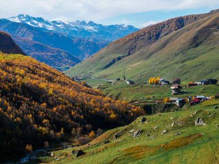 Georgian mountains, view from Ushguli