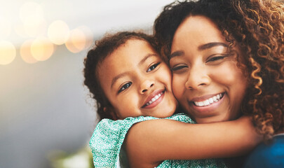 I just love being a mother. Shot of a young mother and her daughter spending quality time together...