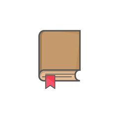 vector illustration of thick book template icon.