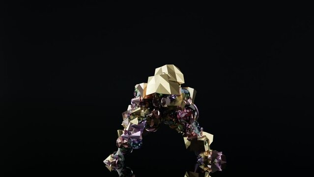 diamond monster dance, demon dancing, House and hip hop, loop animation, realistic CGI, 3d render