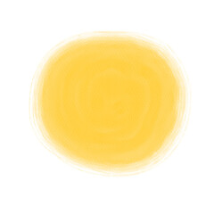 yellow spot of paint, imitation of watercolor. Transparent spot, frame, paint texture